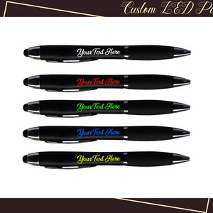 Personalized LED Pen Customized LED Pens With Stylus Custom Name Pens ...