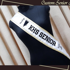 Fascia personalizzata per la serata di laurea - Fascia ricamata per laureati - Regalo di laurea - Fascia di laurea - Fascia di classe - Fascia di laurea - Fascia di laurea personalizzata