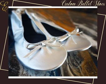 Wedding Flats for Brides & Dancing, Ballet Slipper Flats, Rollable Shoes, Flat Wedding Shoes, Foldable Flats, Wedding Favor, Bridesmaid Gift