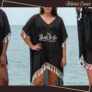 Personalized Beach Cover Ups, Bridesmaid Bikini Coverups, Bridal Sarongs, Bride Tribe Cover Up Team Bride Bikini Wrap, Custom Beach Cover up