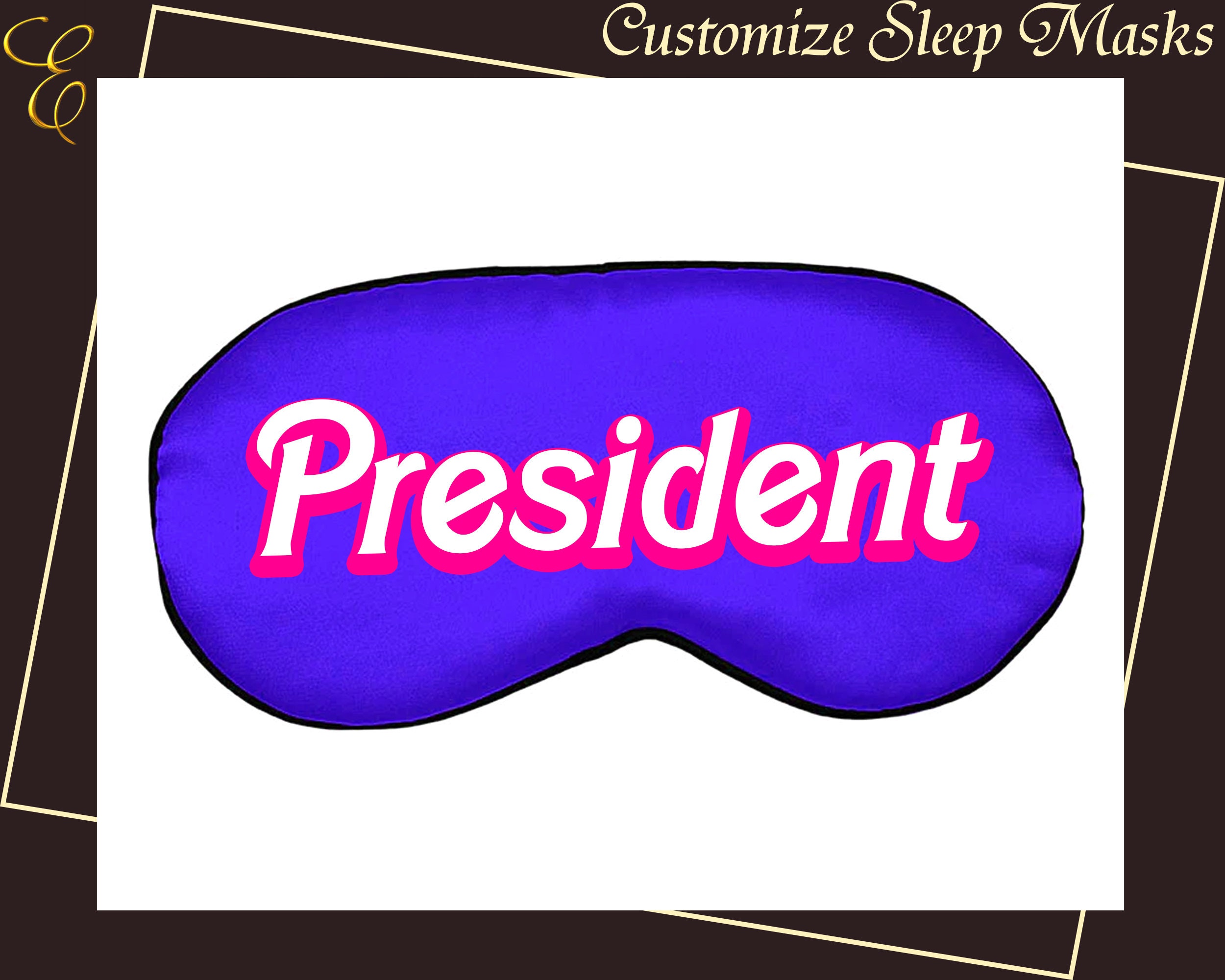 Personalized Barbie Theme Eyemask Barbie Sleep Mask President Etsy
