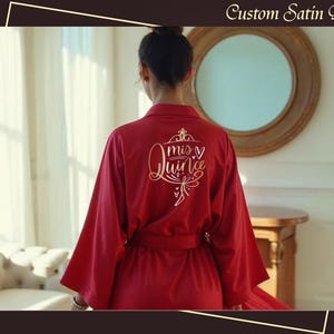 Mis Quince Anos Robes - Personalized Quinceanera Robe - Quince Satin Robe - Birthday Party Robe - Sweet Sixteen - Bridal Robe - Gift for Her