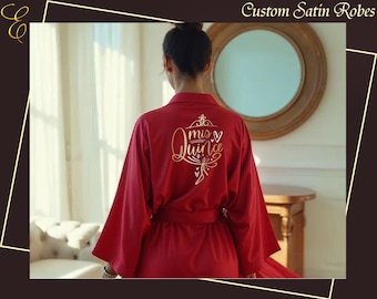Mis Coing Anos Robes - Robe de mariée personnalisée - Robe de mariée en satin de coing - Robe de soirée d'anniversaire - Sweet Sixteen - Robe de mariée - Cadeau pour elle