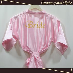Personalised Bridesmaid robes, Wedding Dressing Gown, Bridal robe, Robes, Satin Wedding Robe, white bridal Robe, bridal robe