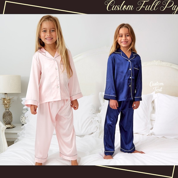 Pyjamas de Noël personnalisés pour enfants avec fleurs