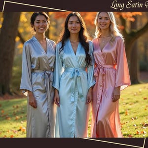 Personalized Long Robes, Wedding Dressing Gown, Bridal robe, Robes, Custom Satin Wedding Robe, white bridal Robe, bridal robe