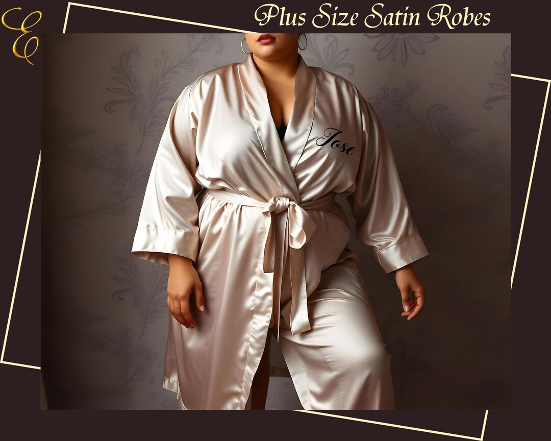 6xl Robe Plus Size 5XL 6XL Satin Robe | Satin Bridal Robes | Custom Satin Robes ...