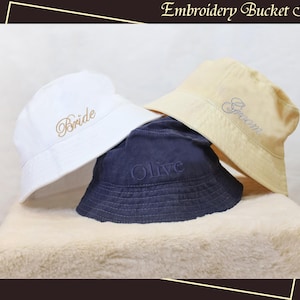 Bride Bucket Hat, The Party Bucket Hat, Wedding Bucket Hat, Bachelorette Party Bucket Hat, Custom Bucket Hats, Bridal Shower Bucket Hat Gift