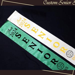 Personalized Senior Night Sash - Custom Grad Gift - Senior Sash - Graduation Sash - Class of Sash 2024 - Custom Graduation Sash -Senior Sash