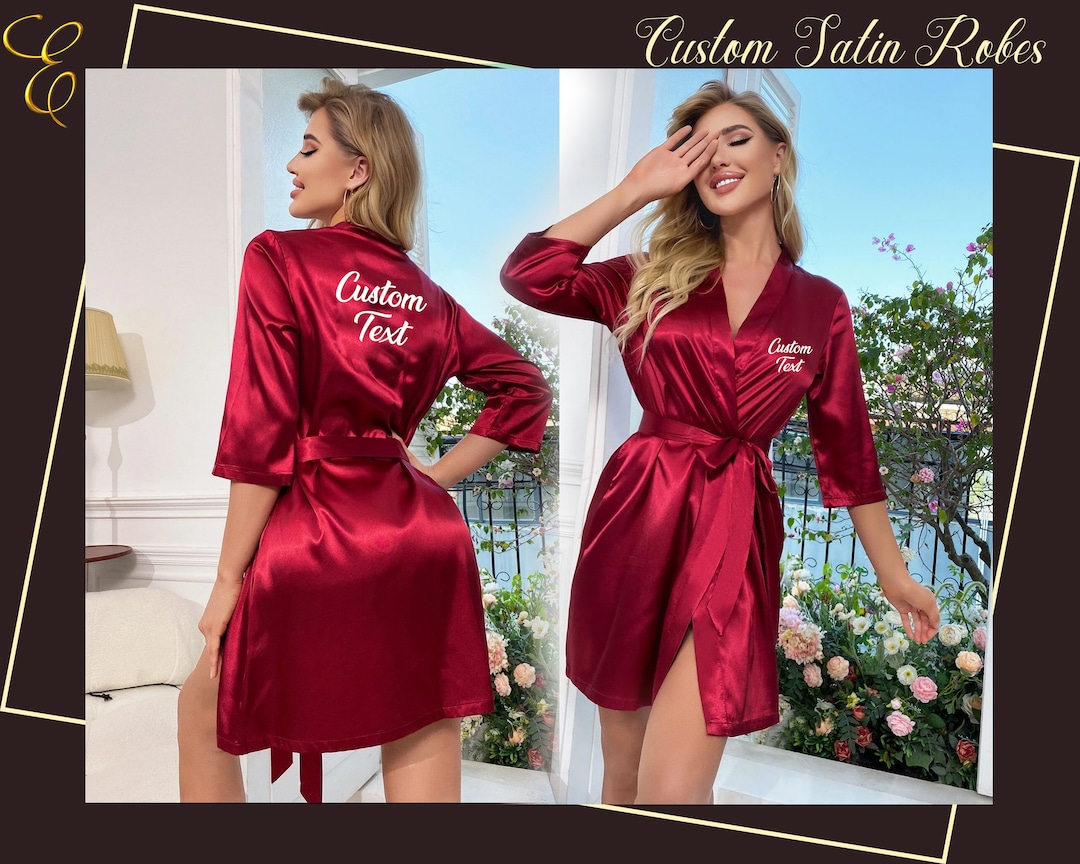 Personalized Robes Custom Set of Robes Kimono Robes Bridal Etsy