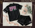 Personalized Alpha Kappa Alpha Sorority Pajama Set Greek Life Pajamas Set Matching Satin Pajamas Cheer Team Pjs Sorority & Fraternity Gifts product logo