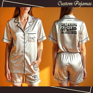 Dreaming of Zero Deductions Pajama Set Custom Cheer Team Pajama Sets Custom Pjs Personalized Pajamas Set Your Design Pjs Dance Team Pajamas