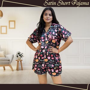 Personalized Pajamas | Bridal Party Pajamas Set | Printed Pajamas | Satin Pajama Set| Bridal Pajamas | Loungewear Pajamas Set | Wedding Gift