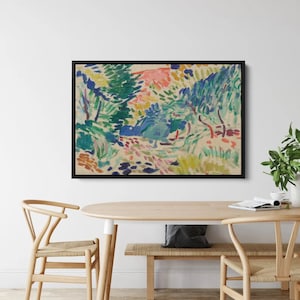 Matisse Canvas Wall Decor ,Henri Matisse Landscape at Collioure, Premium Quality Print, Modern Framed Art For Bedroom, Wall Decor