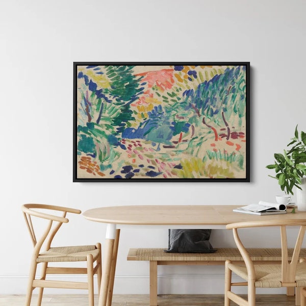 Matisse Canvas Wall Decor ,Henri Matisse Landscape at Collioure, Premium Quality Print, Modern Framed Art For Bedroom, Wall Decor