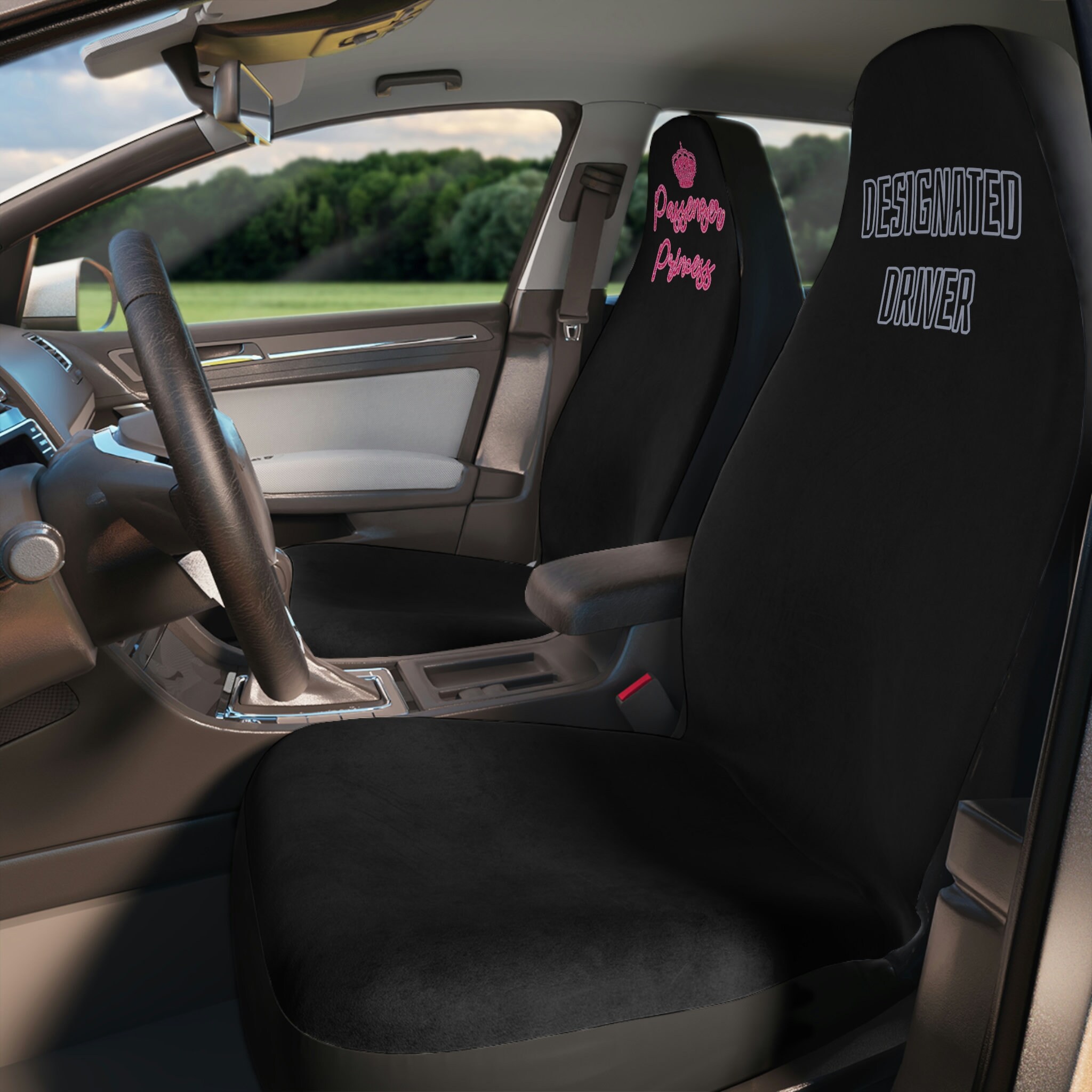 Passenger Princess and Designated Driver Polyester Car Seat Covers