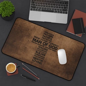 Christian Desk Mat: Man of God Neoprene Desk Pad
