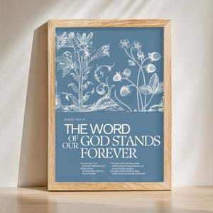 Floral Christian Scripture Art Print: Inspirational Home Decor (Digital Download)