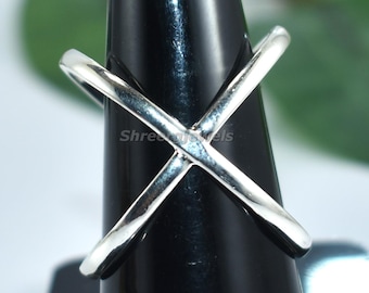 Handmade Cross Ring, 925 Sterling Silver, Polished Finish