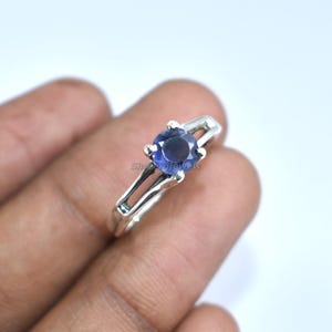 Iolite Statement Ring, 925 Sterling Silver, Handmade Ring, Beautiful Ring, Women Ring, Anniversary Ring, Blue Iolite Stone, Gift for Her
