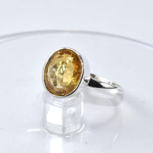 Beautiful Oval Cut Yellow Topaz Ring,  925 Sterling Silver Ring , Handmade Ring,  Yellow Color Topaz Ring, Unique Yellow Topaz Ring