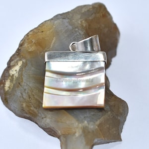 Mother Of Pearl Pendant, 925 Sterling Silver Pendant, Mother Of Pearl Handmade Pendant, Antique Pearl Jewelry Gifts For Her, Gifts For Her