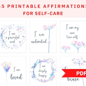 I Am Affirmation Printables, I Am Affirmation Card Printable, I Am Affirmation Card, PDF Affirmation, Manifesting Kit,