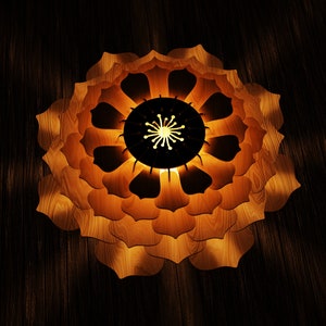 Wood lamp Wood pendant light Chandelier Ceiling Light