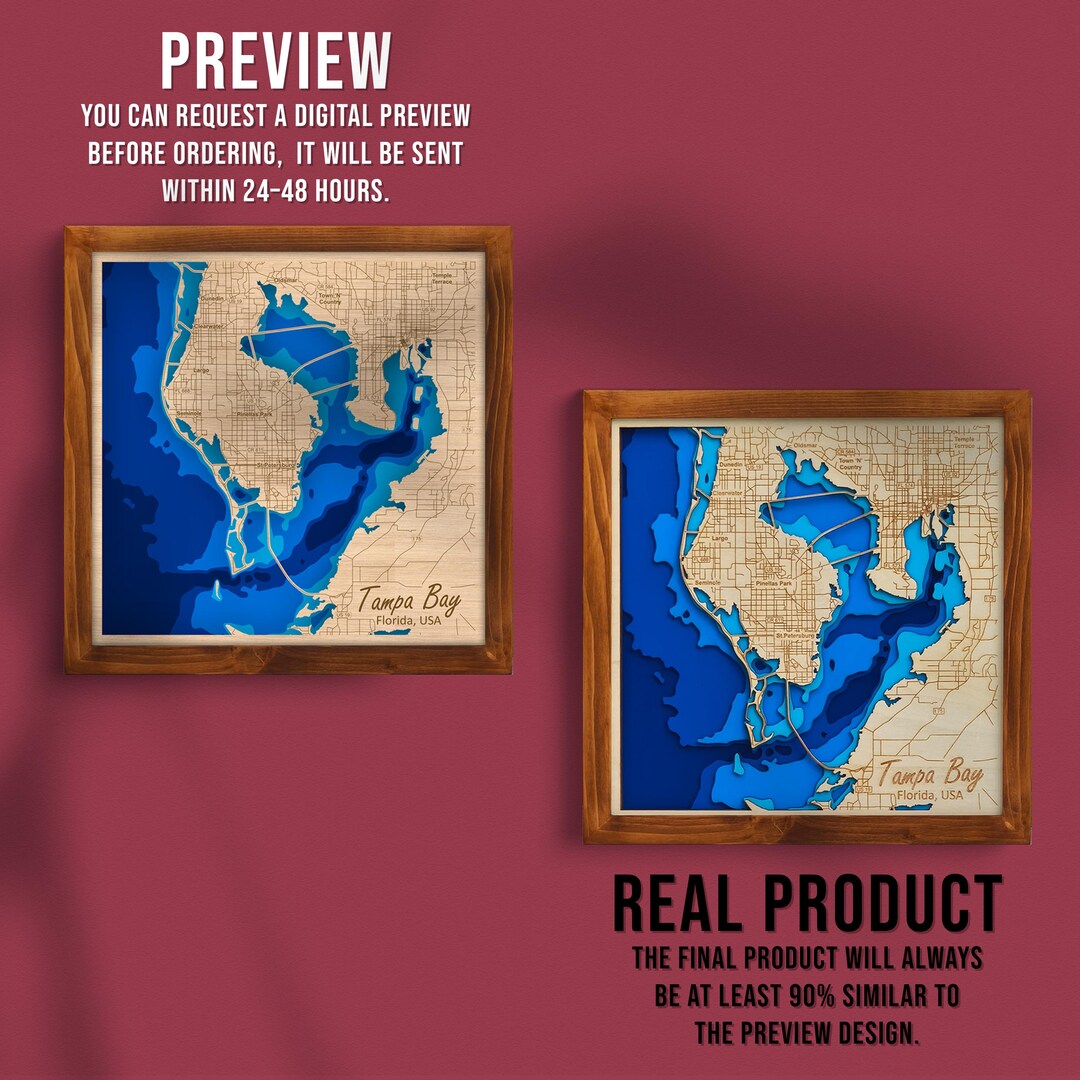 Custom Bathymetric Map Diy Layered Vector City Lake River For