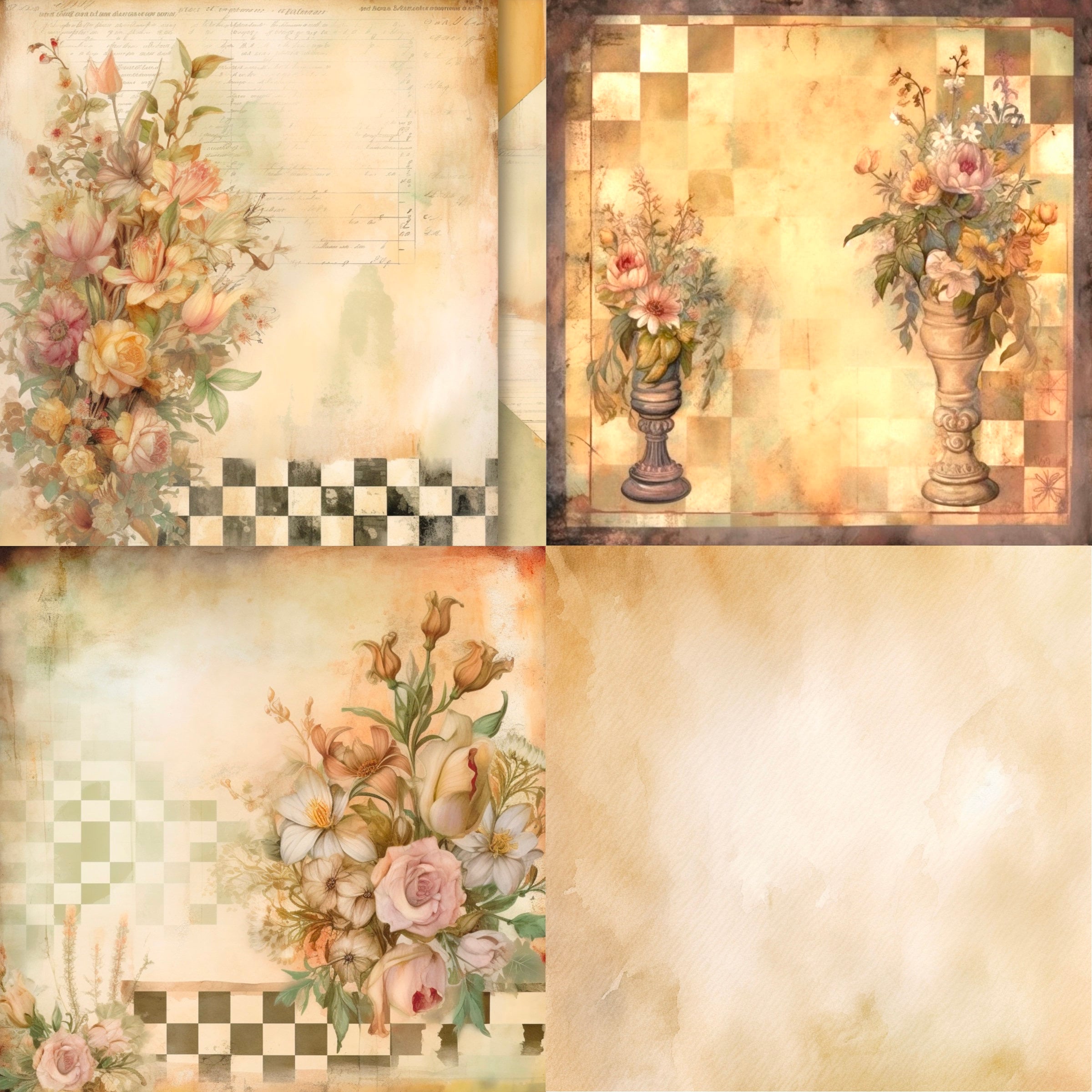 Chess Scrapbook Pages,grunge Sheets, Old Vintage Scrapbook Pads ...