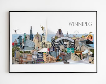 Winnipeg,Canada, Digital Collage, Art Print, Manitoba