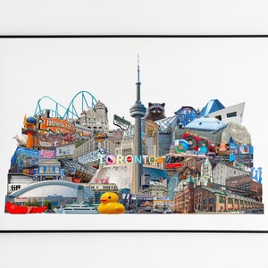 Toronto Collage, Art Print, Toronto, Canada 11" x 17" Print