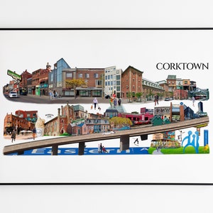 Corktown, Toronto, Digital Collage, Art Print, Toronto Neighbourhood image 3