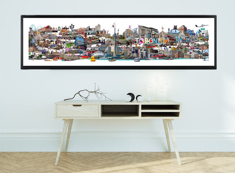 Panoramic Toronto Collage 18"x72" Matte Print