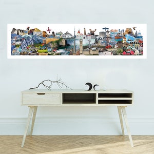 Canada, Panoramic, Digital Collage, Art Print, Canadian Scenery 15"x60" Canvas