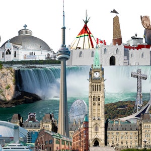Canada, Panoramic, Digital Collage, Art Print, Canadian Scenery image 7