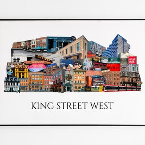 King Street West, Toronto, gravures de la ville de Toronto, art déco de Toronto, quartier des divertissements, quartier de Toronto