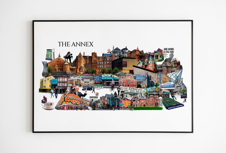 The Annex, Toronto, Digital Collage, Art Print, Toronto Neighbourhood image 3