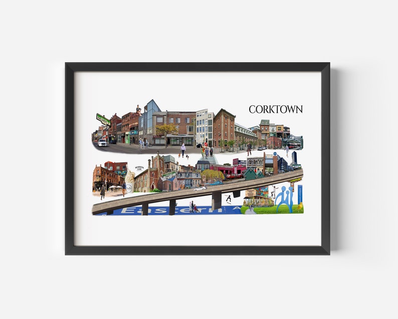 Corktown, Toronto, Digital Collage, Art Print, Toronto Neighbourhood image 4