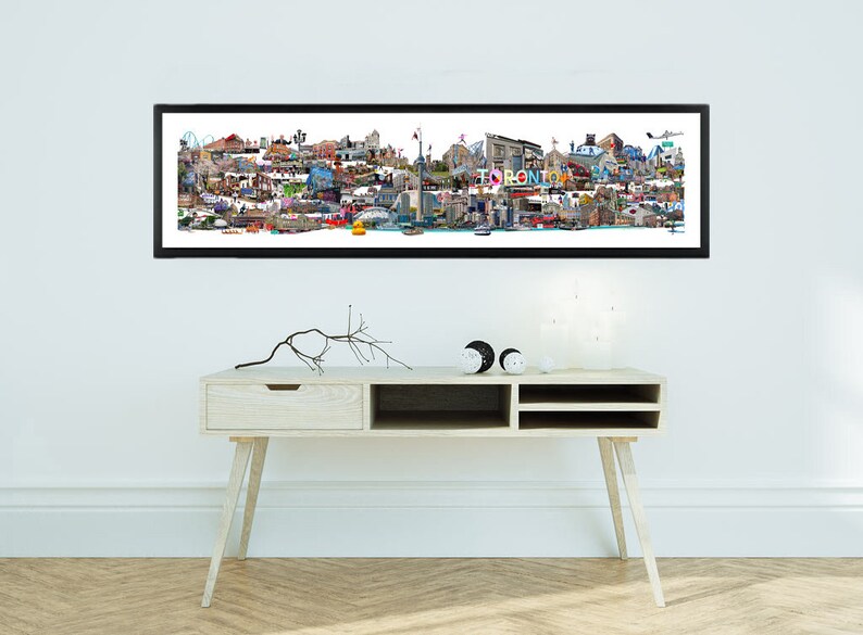 Panoramic Toronto Collage 15"x60" Matte Print