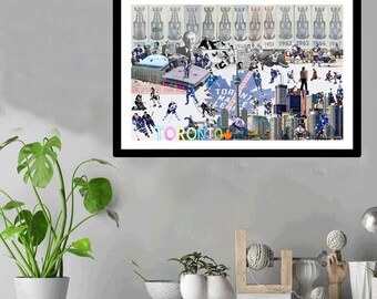 Toronto Maple Leafs, 100 Years, NHL,Toronto, Digital Collage, Art Print, Toronto