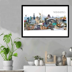 Winnipeg,Canada, Digital Collage, Art Print, Manitoba 16"x24" Print