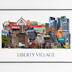 Liberty Village, Toronto, gravures de la ville de Toronto, art déco de Toronto, quartier de Toronto