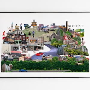 Rosedale, Toronto, art de Toronto, estampes de la ville de Toronto, art déco de Toronto, quartiers de Toronto, carte de Toronto