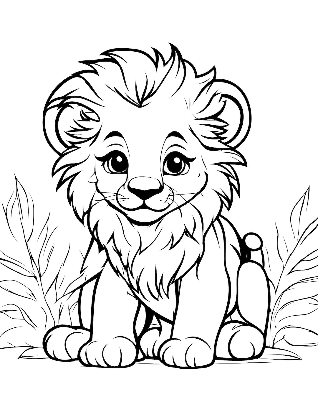 Printable Safari Animals Coloring Pages for Kids, 4 Coloring Pages for