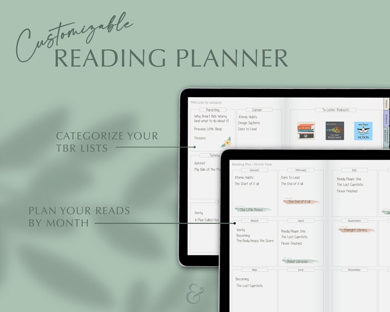 Digital Reading Journal Digital Book Journal Reading Etsy