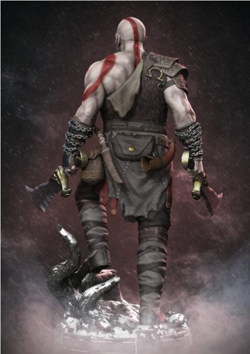 Resin Kratos Figure. Kratos Statue God of War With Great Etsy