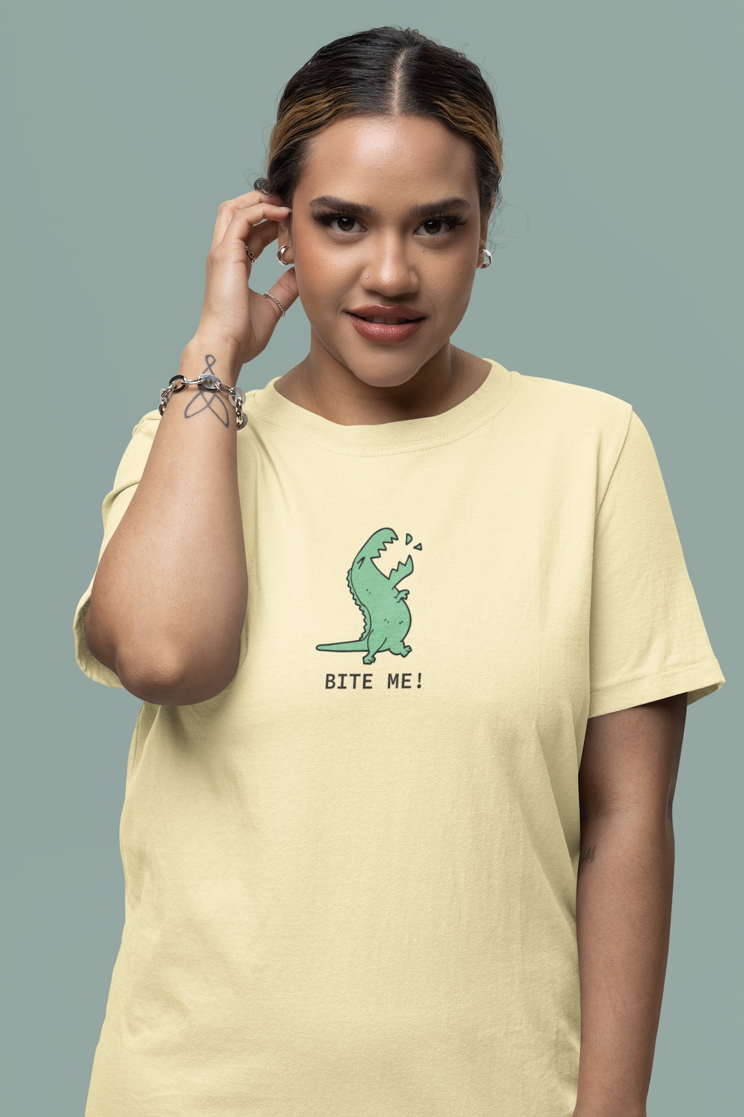 Trending Comfort Colours Aesthetic Funny Dinosaur Tee Shirt Unisex