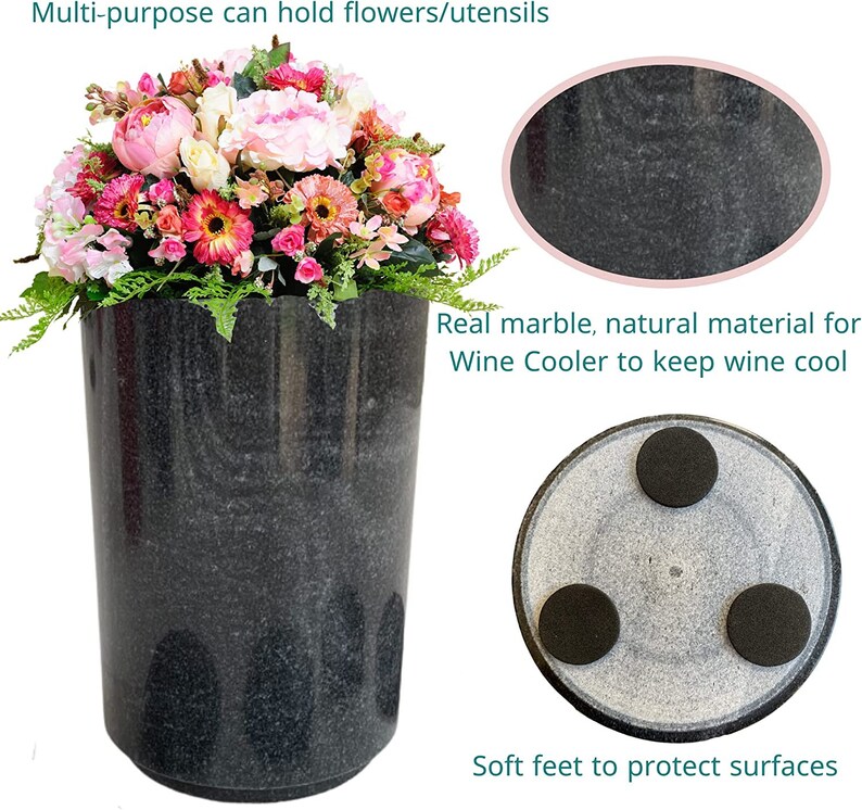 Wine Cooler Marble Chiller Large Drink Holder Ideal for Etsy