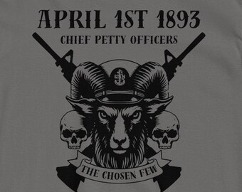 Chief Petty Officer Goat w/ Rifles T-Shirt | Navy Chief | Goatlocker | Chief Gift